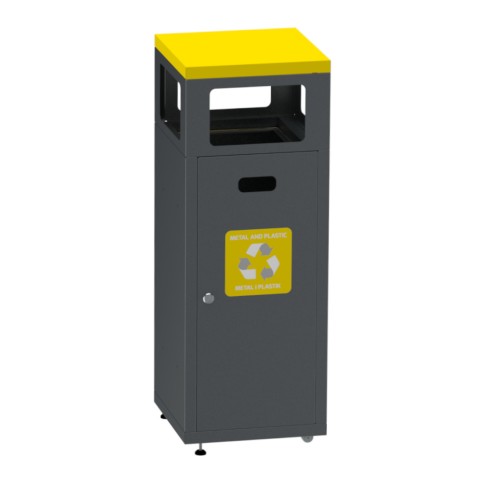 Mülltrennungsbehälter 90L mit Haube, Türen und Verbindungsfunktion